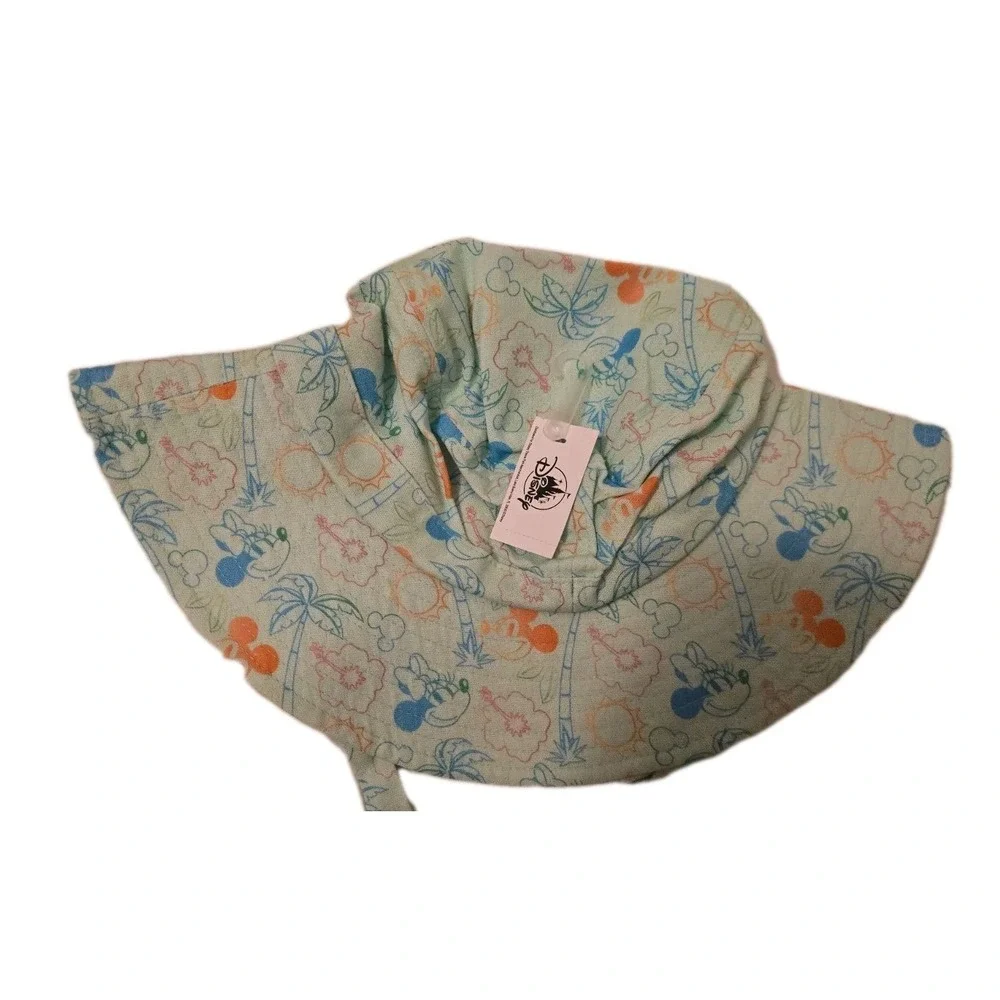 NWT Official Disney Parks Minnie Mouse Sun Hat Adults SZ 57 cm Pastel Floral